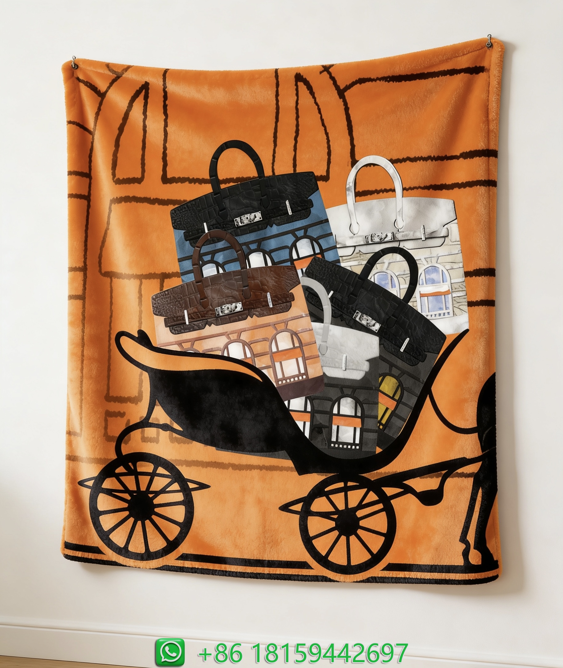 Hermes Throw Blankets